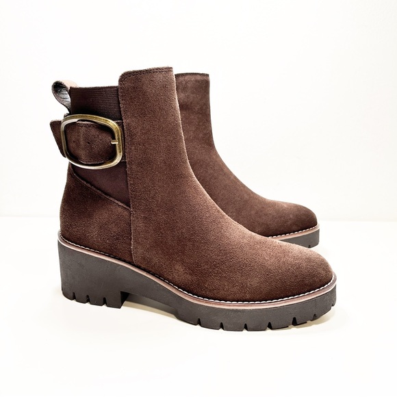 Blondo Shoes - New BLONDO Dahlia Waterproof Bootie in CHOCOLATE SUEDE size 7.5